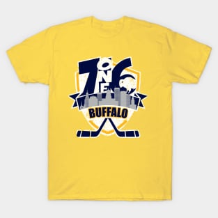 716 Buffalo Hockey distressed shield T-Shirt